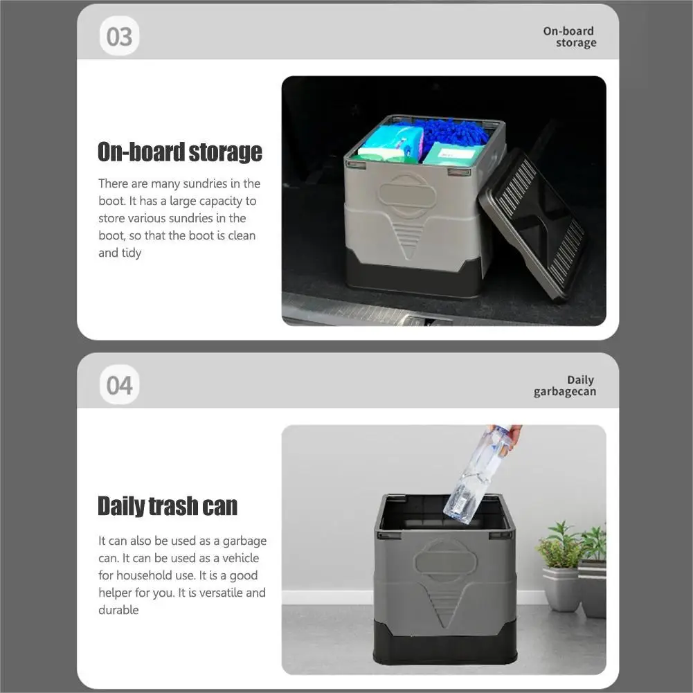 Tragbare Toilette Tragbarer Auto-Toiletteneimer mit Tragfähigkeit, wiederverwendbarer Mülleimer, faltbare, geruchsdichte Aufbewahrungsbox, Notfall-Toilette – Detail 8