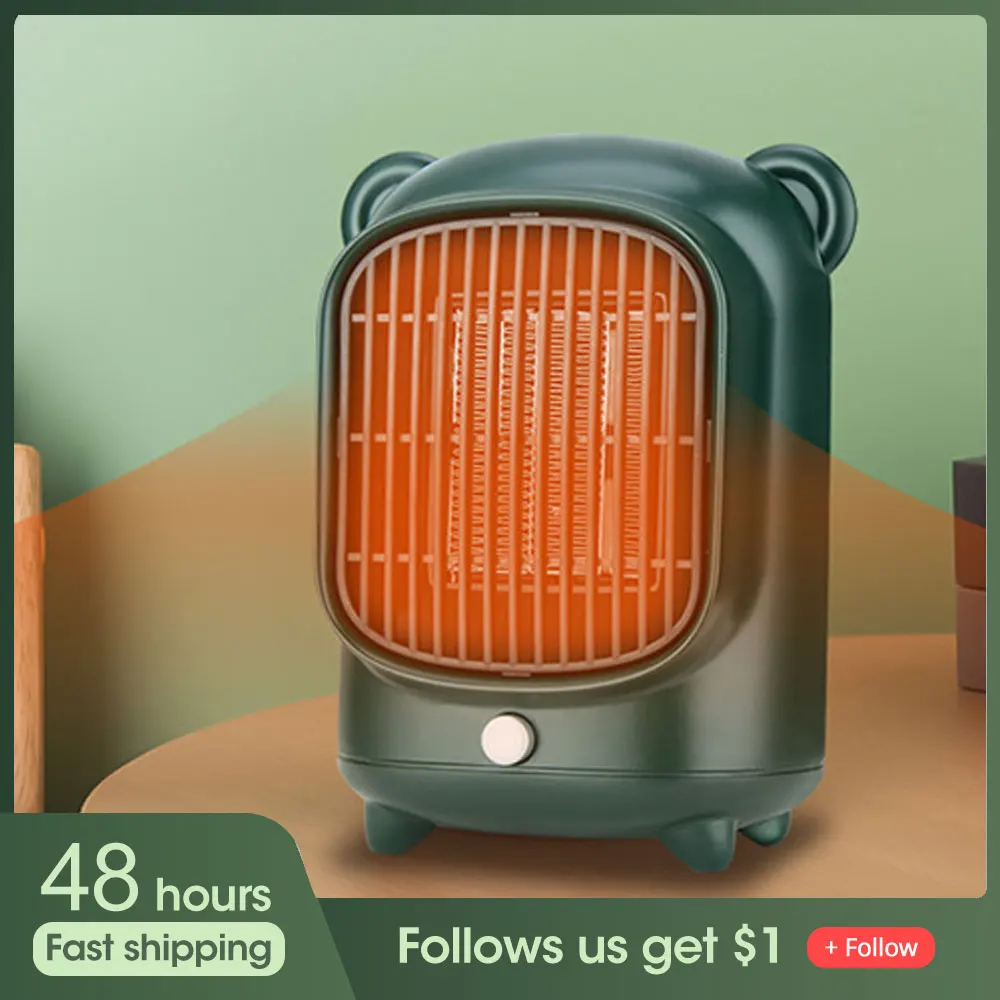 

Low Consumption Electric Heater Ptc Ceramic Heating Internal Temperature Control Protection Flame Retardant Fuselage Mini Warmer