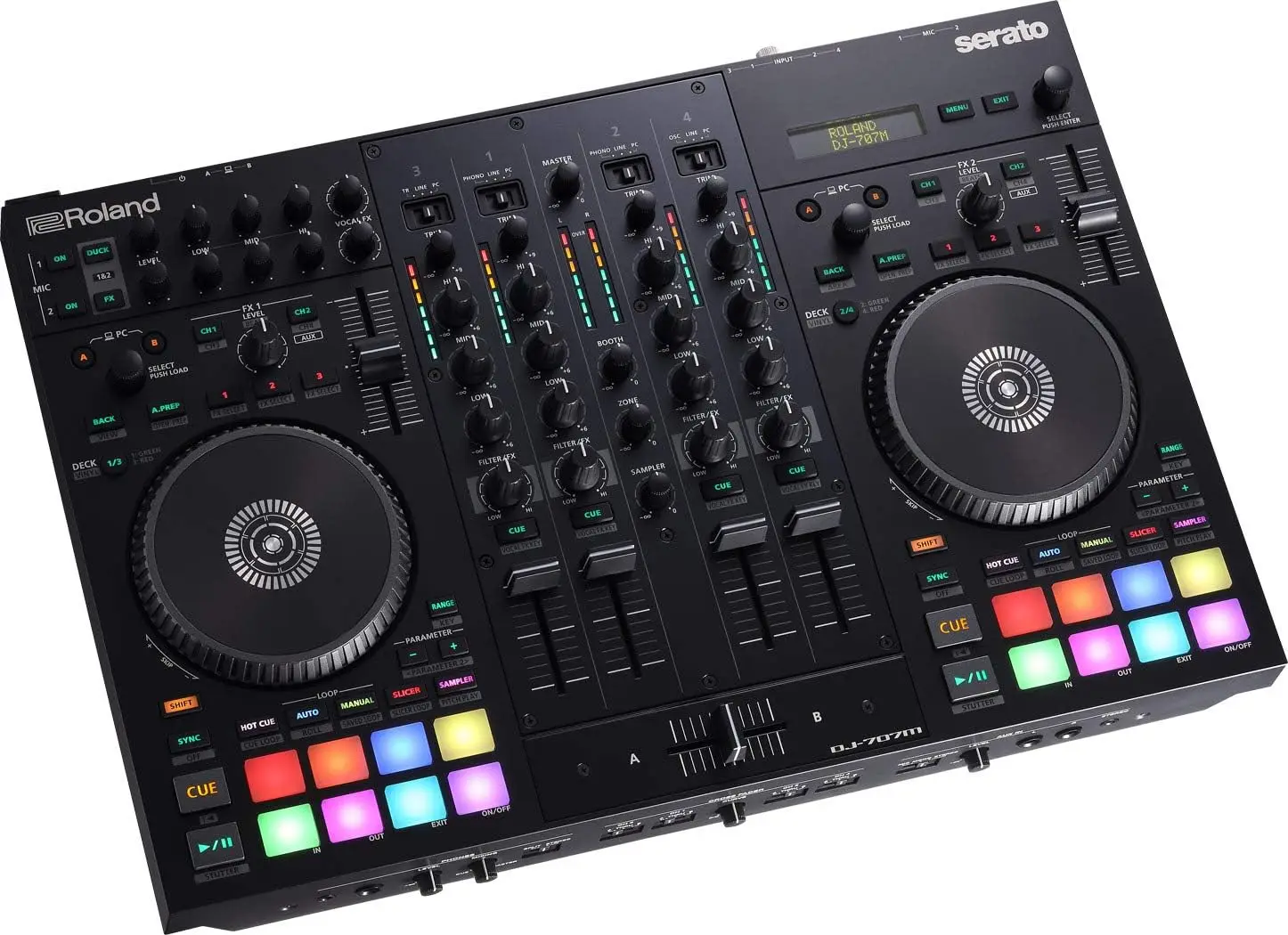 

Лидер продаж 100%, оригинальный контроллер Roland DJ-707M 4-deck Serato DJ Pro с барабанной машиной и голосовым трансформатором