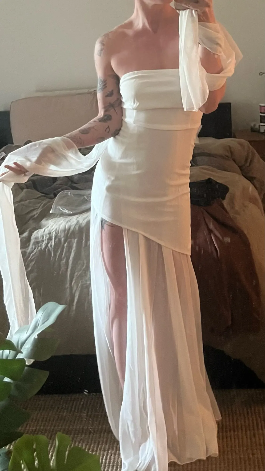 Stunning Ankle-Length Strapless Summer Dress with Patchwork photo review