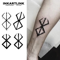 Berserker Temporary Tattoo,Lasts To 15 Days New Technology Magic Waterproof Semi Permanent Sticker. 1