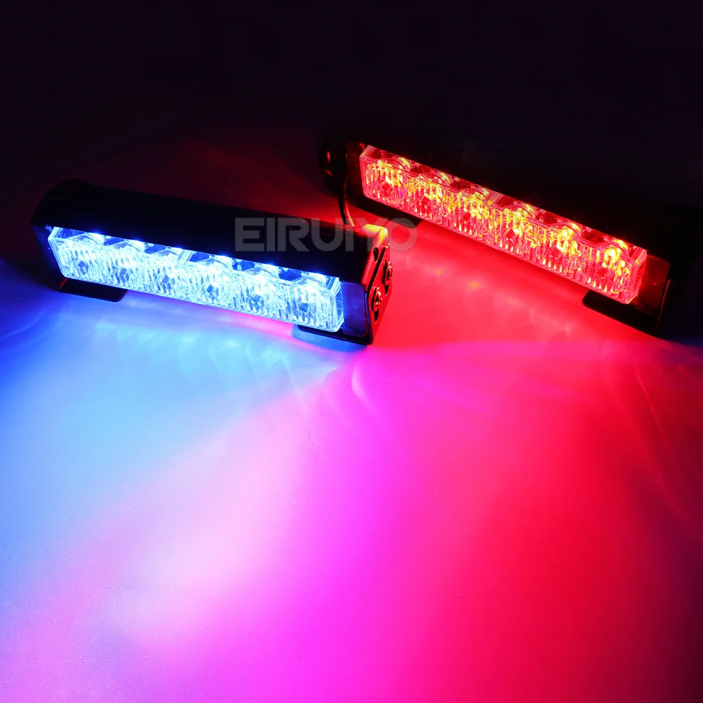 Pack De 20 Feux Stroboscopiques LED Ambre/blanc - 24V - Étanche - Montage En Surface - Pour Véhicules D'urgence