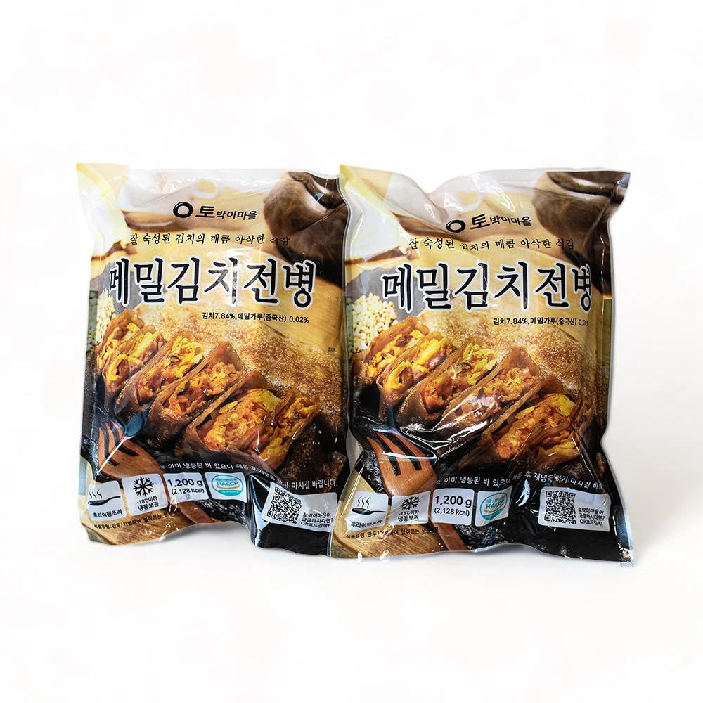 토박이마을 김치메밀전병 대용량 1.2kg 2팩 