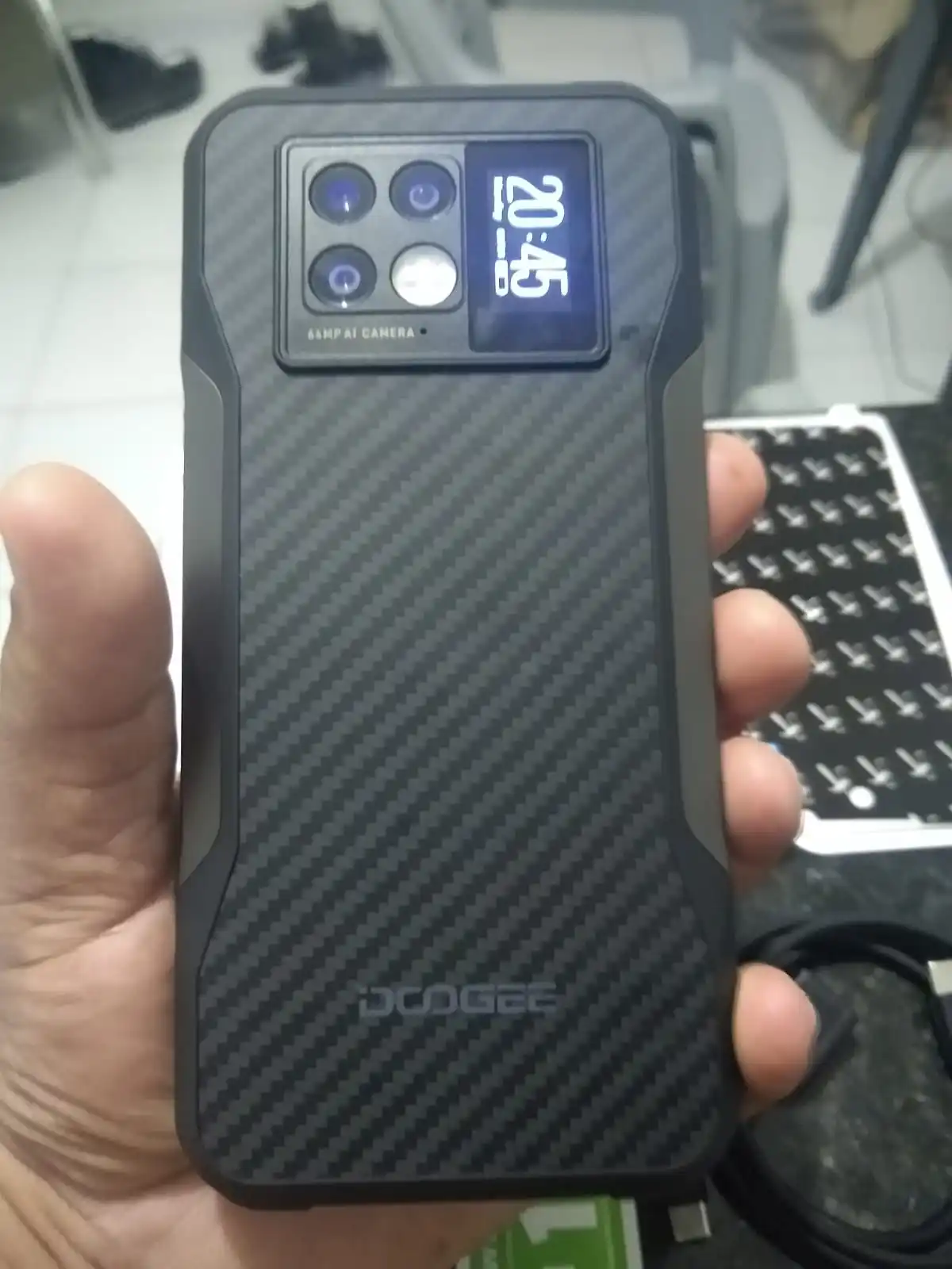[World Premiere] DOOGEE V20 5G 6.43"FHD AMOLED Display Innovative Rear Display Rugged Phone 8+256GB 64MP Camera 6000mAh Phone
