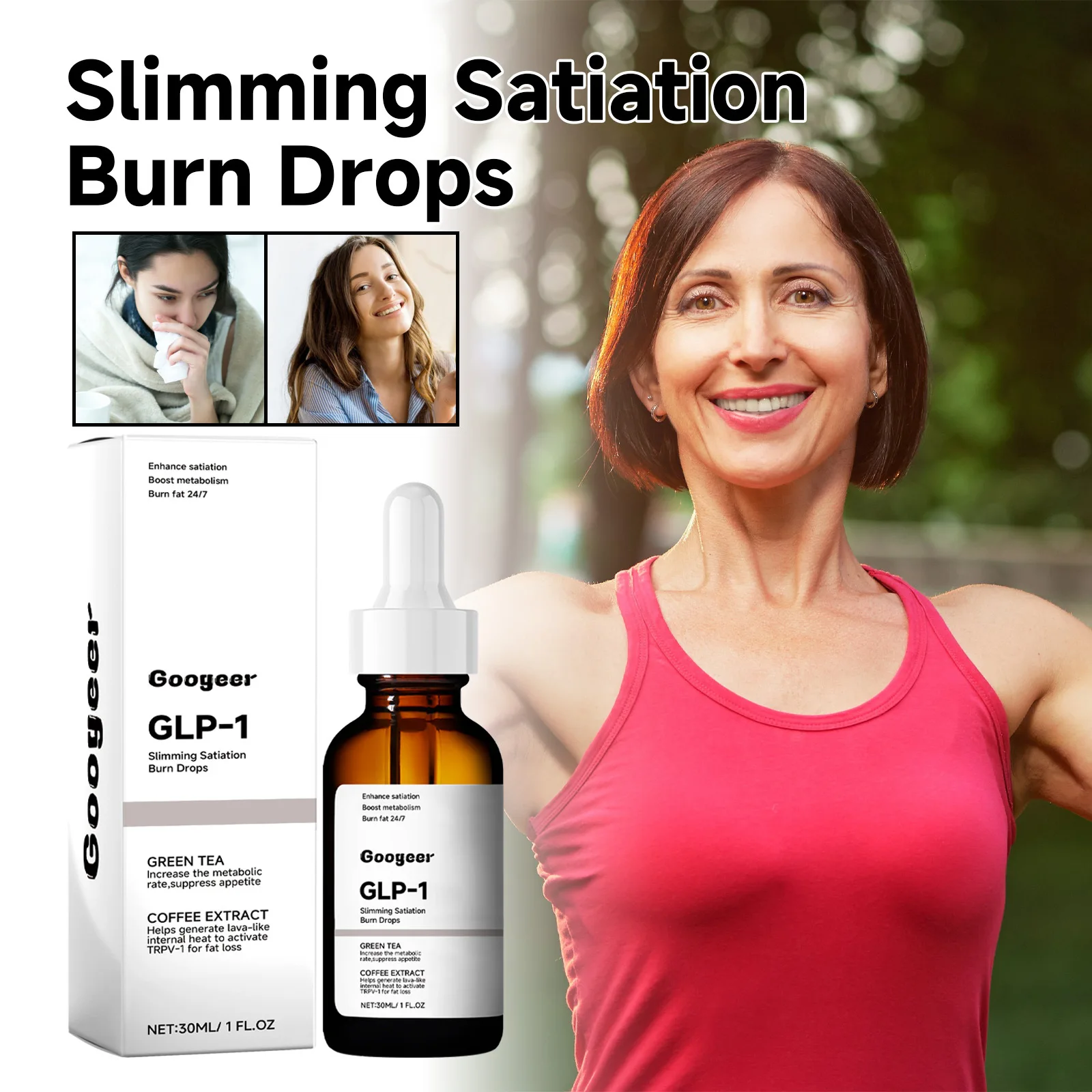 googeer glp-1 drops reviews Googeer 30ml Dietary Supplement Drops Promote Digestion Weight Lose Detox