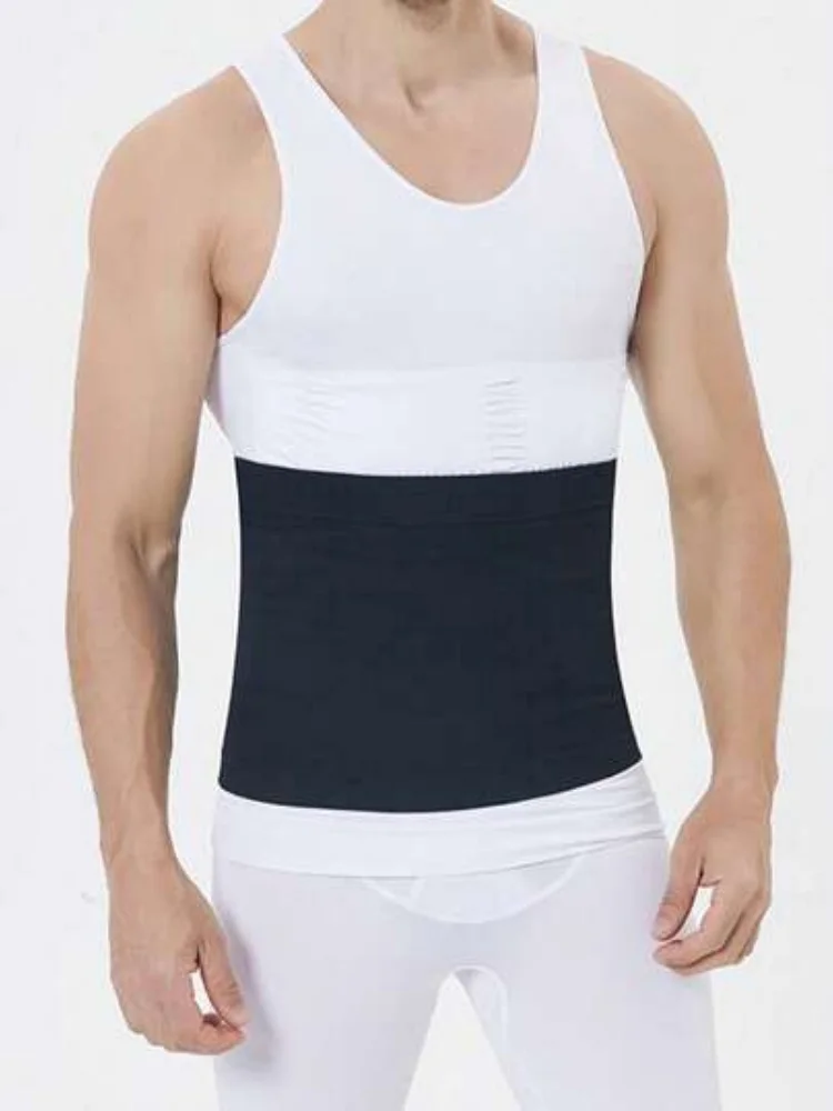 남성용 심리스 압박 보정 속옷 통기성 허리 트레이너 슬리밍 언더웨어 피트니스 스포츠 활동 부담 완화 바디 쉐이퍼
