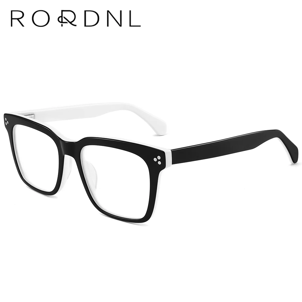 Square Prescription Myopia Glasse Frame Men Retro Acetate Eyeglasses