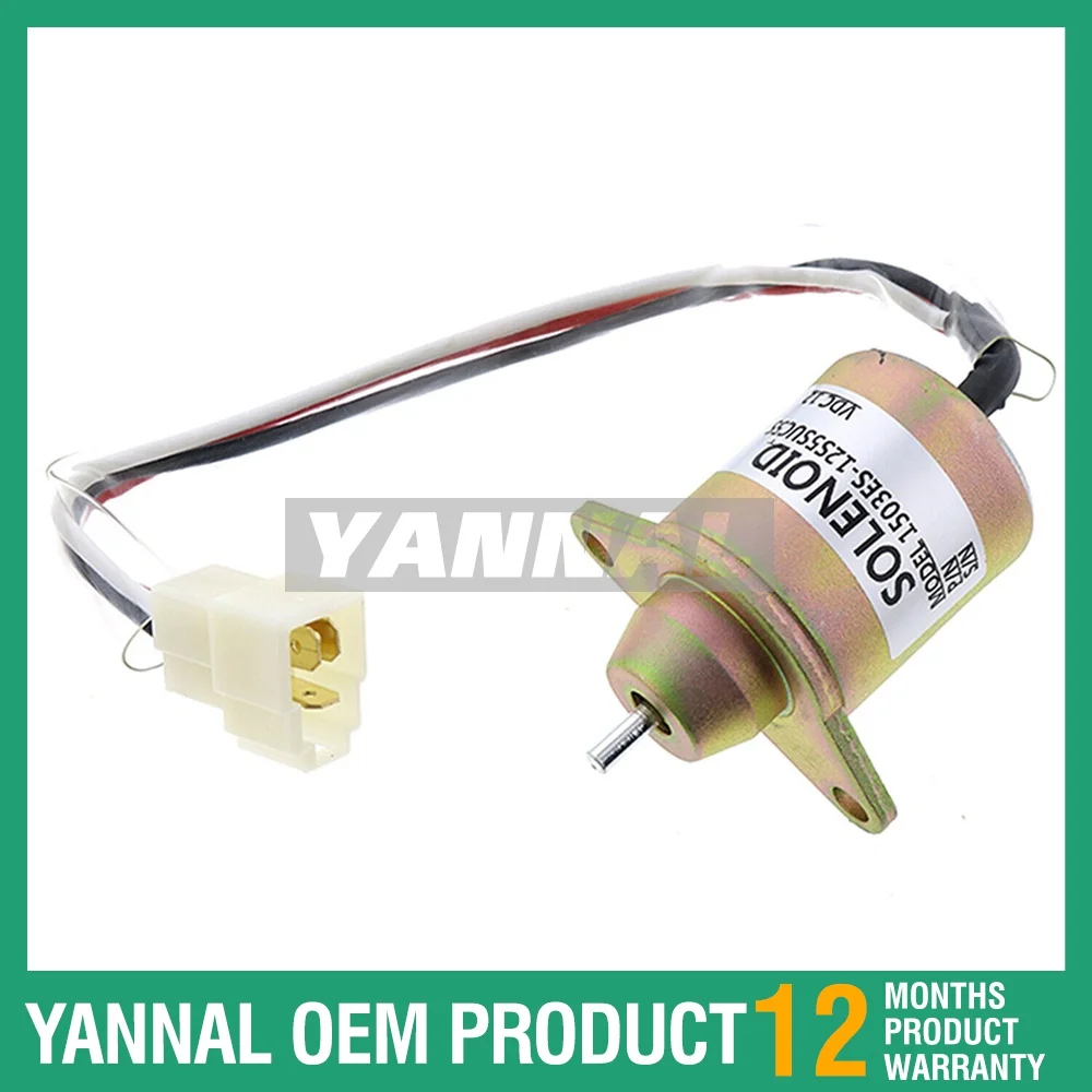 

High Quality 12V New Fuel Shut Off Solenoid 1503ES 119653-77950 for Kubota Yanmar Tractor