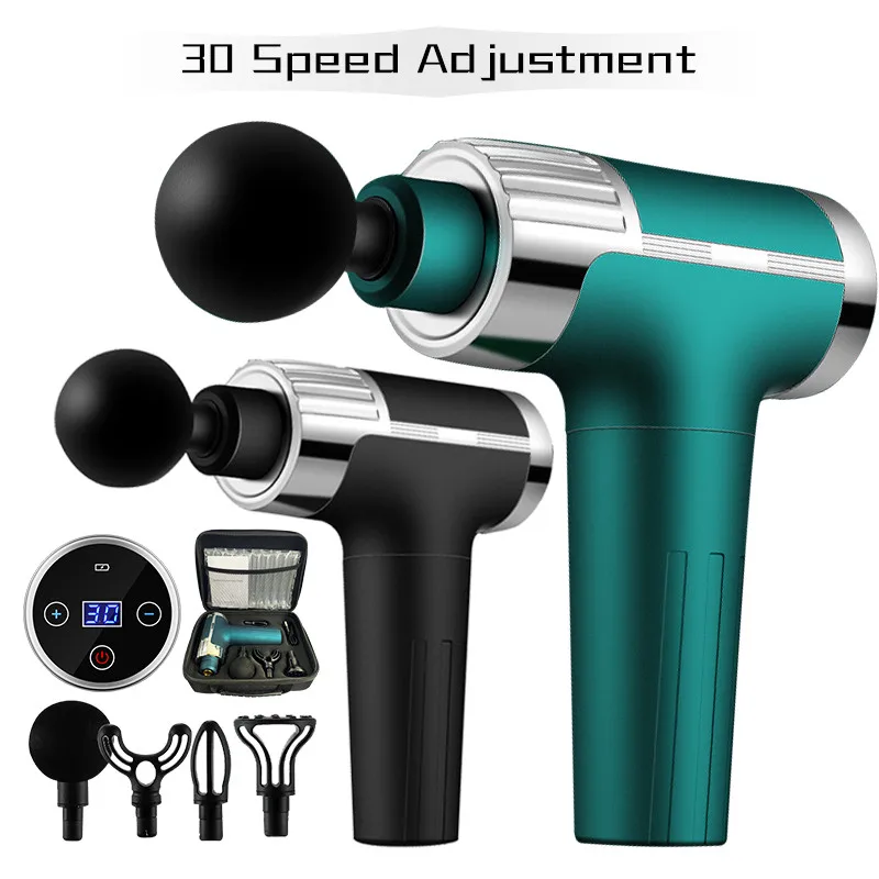 2022ElectricMassageGun30Speed16MMDeepMusclePercussionFitnessFasciaGunSilentMuscle