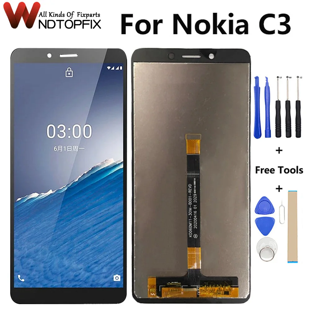 

5.99" For Nokia C3 LCD Display Touch Panel Screen Digitizer Assembly Replacement Parts C3 For Nokia C3 LCD Screen With Tools