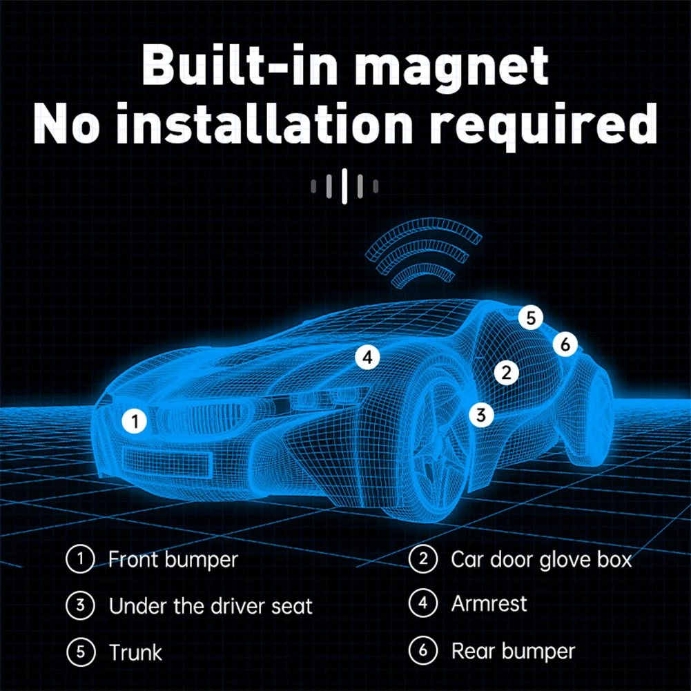 Mini Gps Tracker Sterke Magnetische Mount Real-Time Tracking Apparaat Oplaadbare Anti-Verloren Gps Locator Voor Kid Huisdier Motorfiets Truck