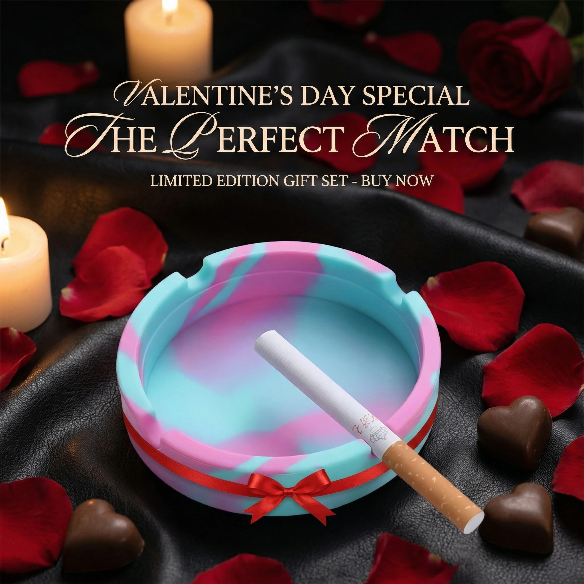 Marble Pattern Silicone Ashtray Valentine's Day Gift for Him