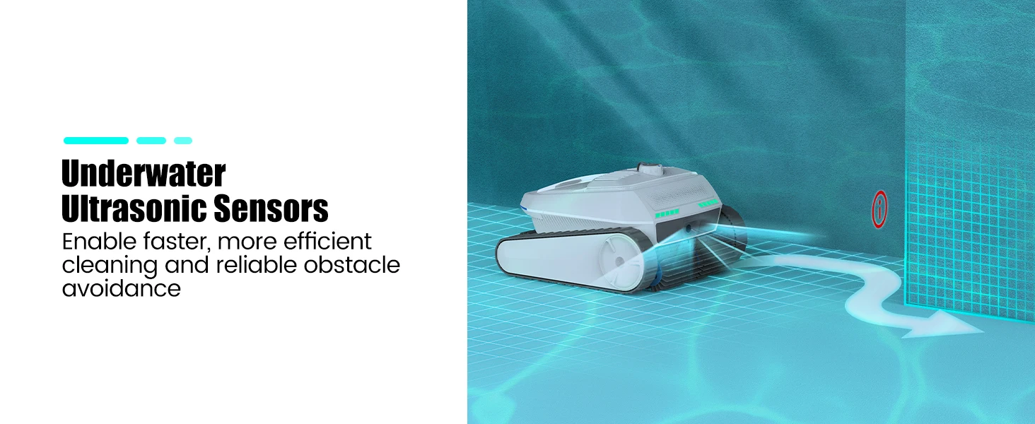 AIRROBO PC200 Lite Poolroboter, 4 Rollenbürsten & Doppelpumpen-Saugsystem, Ultraschall-Hinderniserkennung, für Boden-, Wand- & Wasserlinienreinigung – Detail 8