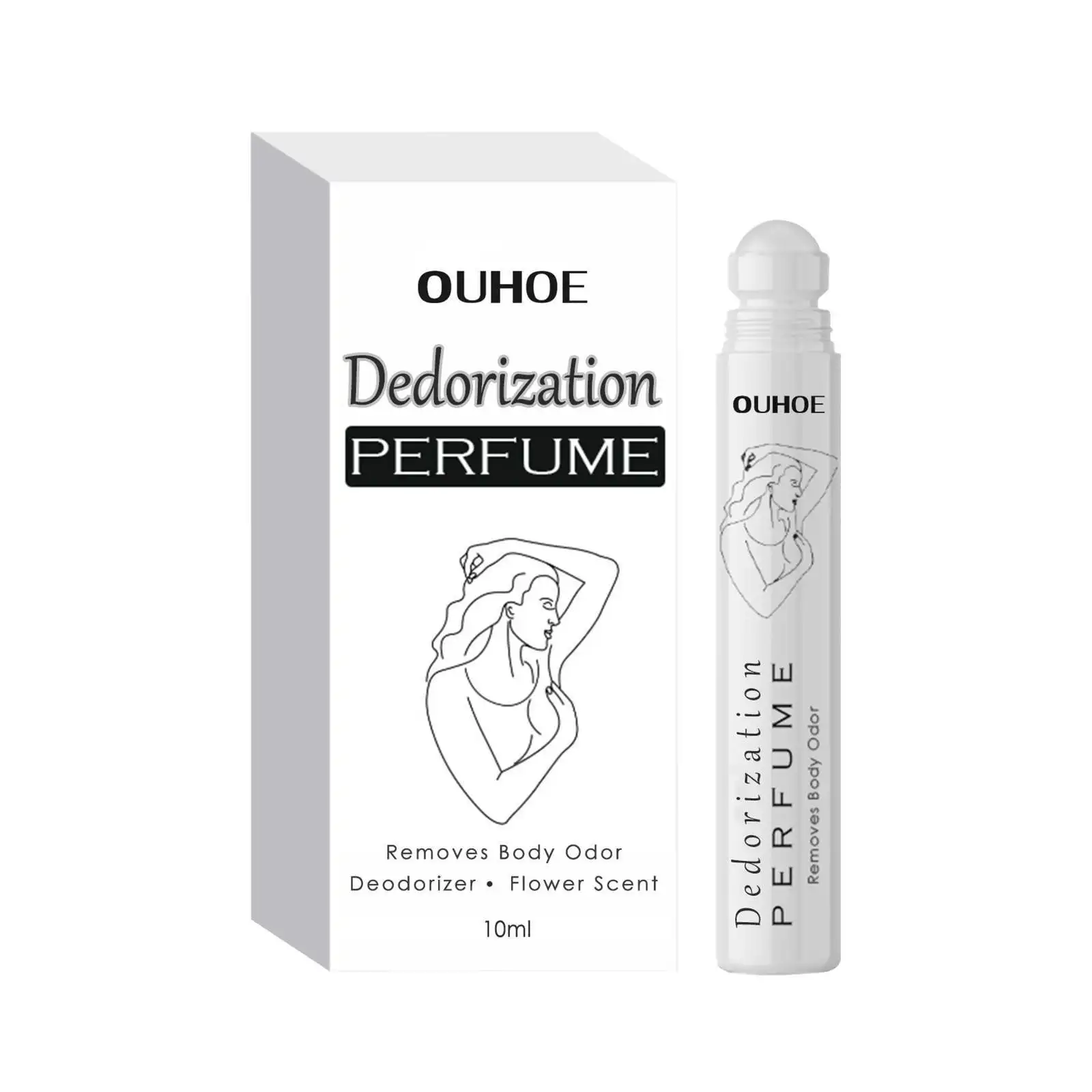 Ouhoe 10ml Deodorant Refresher Rolling Long Lasting Floral Fragrance Remove Odor Antiperspiration Dating Light Scented Roller