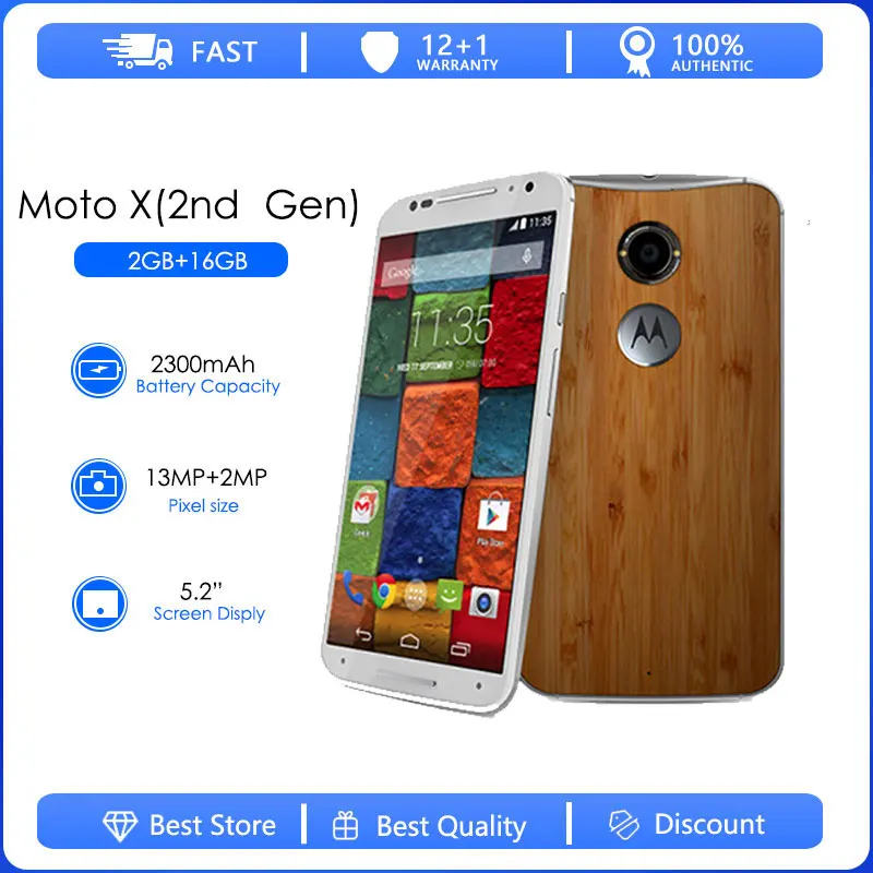 Motorola Moto 2nd Xt1097 Refurbished-original Phone 5.2 "touch Screen 2gb Ram 16gb Rom Gps Phone Refurbished - Mobile Phones - AliExpress