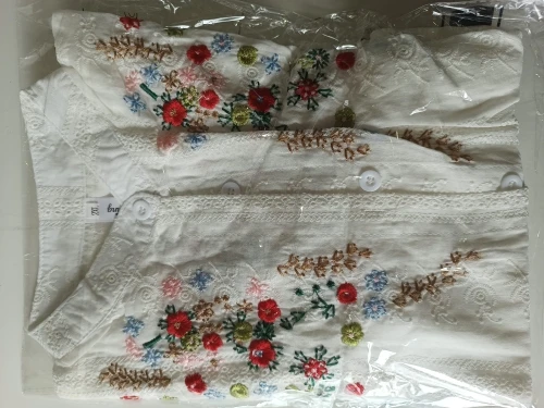 Summer Vintage Embroidered Floral Jacquard Shirt photo review