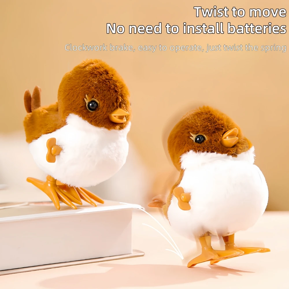 Wind-up pendant toys Lejier jumping sparrow wind-up toys Simulated plush jumping bird interactive