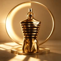 JPG Eau de Parfum 4.2 FL OZ 125ML, Flacon en verre brun à rayures dorées luxueuses, Arôme boisé doux et herbacé superposé, Cadeau de vacances idéal 5
