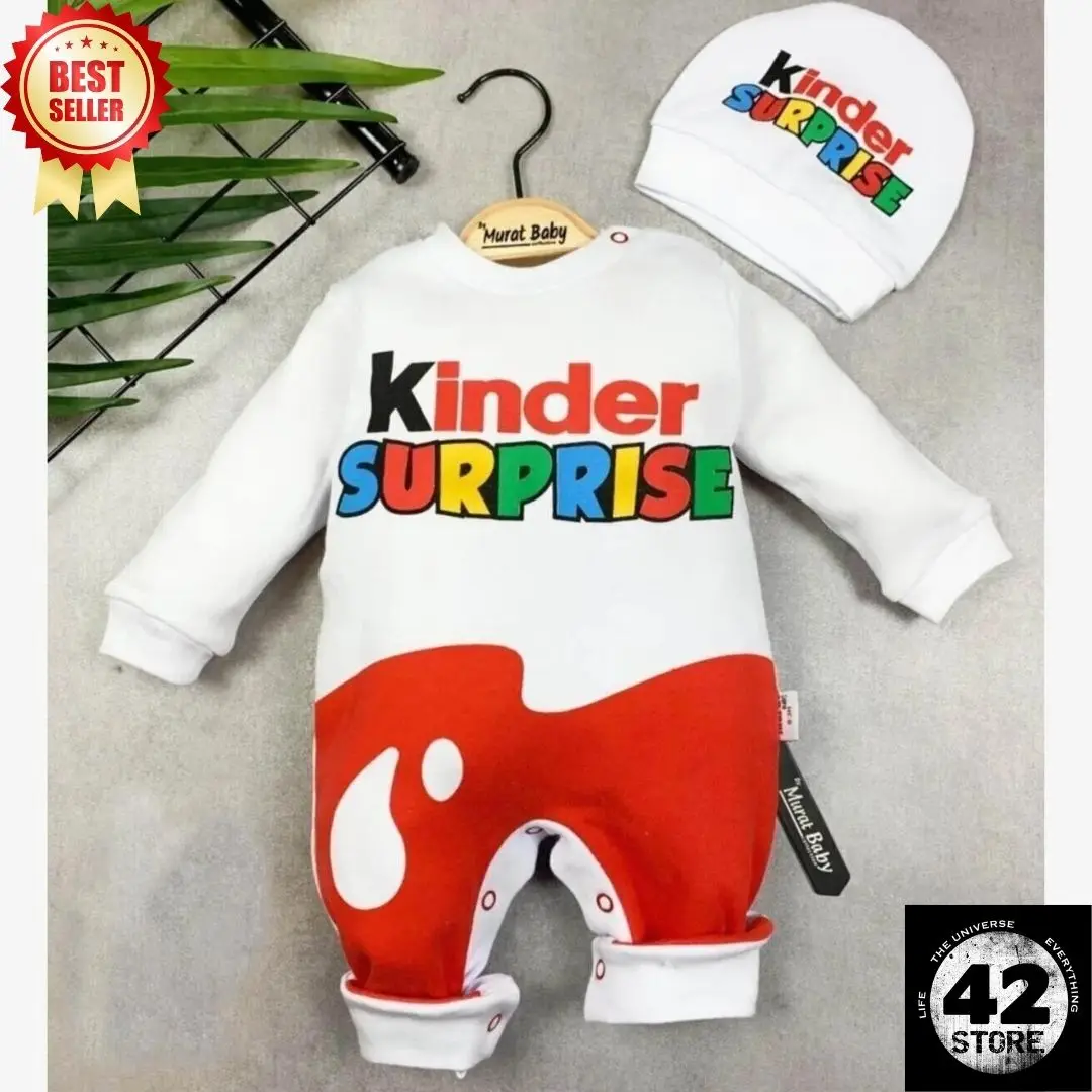 

Baby Kinder Baby Rompers Cotton Newborn Outfit New Season Surprise Egg Soft Double Set