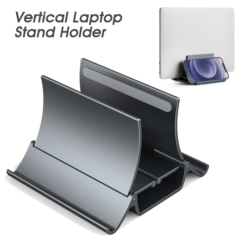 

Vertical Laptop Stand Holder Gravity Auto Locking Storage Dock Desk Organizer Fits All MacBook iPad Surface Dell Chromebook