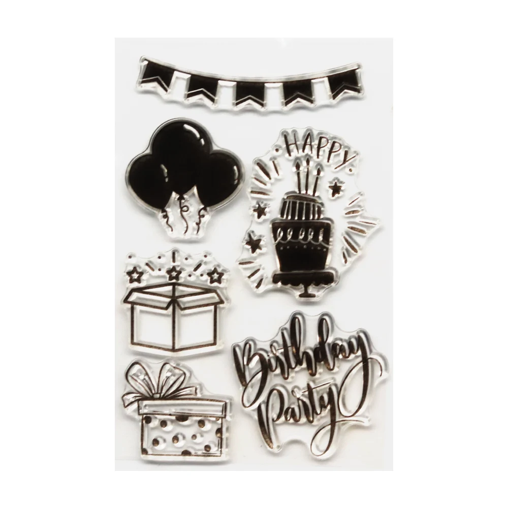 크리 에이 티브 경로 지우기 실리콘 스탬프 인감 Scrapbooking 카드에 대 한 투명 재사용 가능한 생일 공예 저널링 장식 만들기