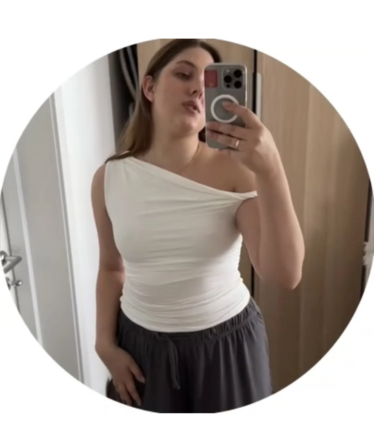 Effortless Off-Shoulder Summer Tank Top with Ruching photo review