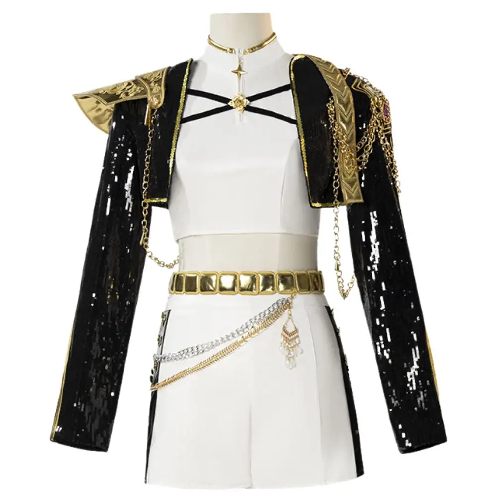 Cosplay Costume Sequin Clothing Girl Stage Outfits Fantasy Costume Disguise for Girls Clothing Roleplay Halloween Carnival Suit