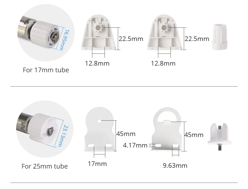 Recarregável Tuya, Alexa Google Home, 17mm, 25mm, 28mm Tube