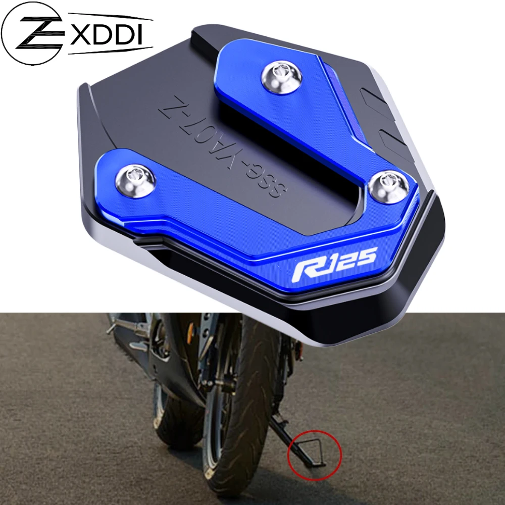 

For YAMAHA R125 YZF-R125 YZF R125 2014-2020 2021 2022 2023 CNC Motorcycle Kickstand Foot Side Stand Extension Pad Enlarger Plate
