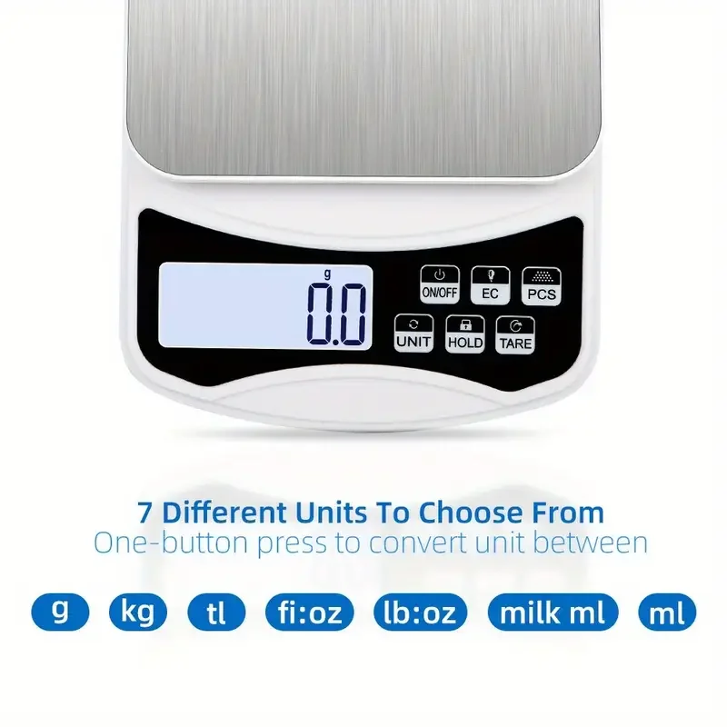 Precision Electronic Kitchen Scale - High-Accuracy Digital Display for Lab and Food Use (Battery Not Included)