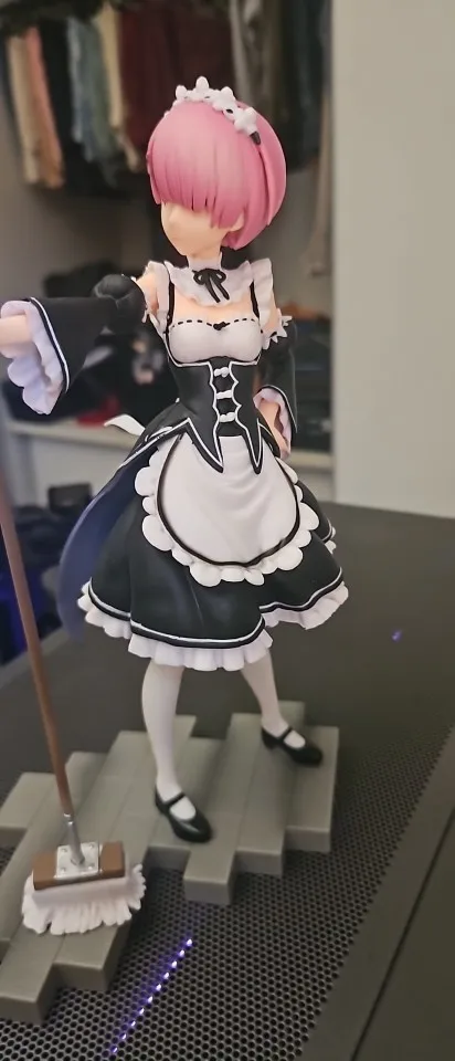 Re:Zero Rem & Ram Maid Ver. Figura de Anime 21cm - Conjunto Duplo
