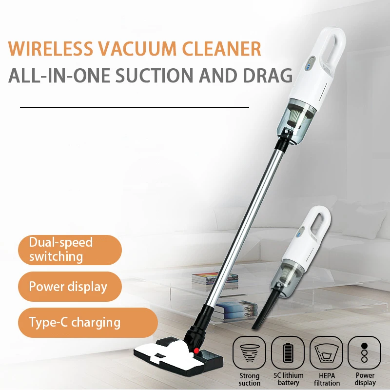 

Car Vacuum Cleaner Strong Suction Wireless Handheld Dust Catcher High Power Portable Powerful Vacuum Cleaner for Car and Home