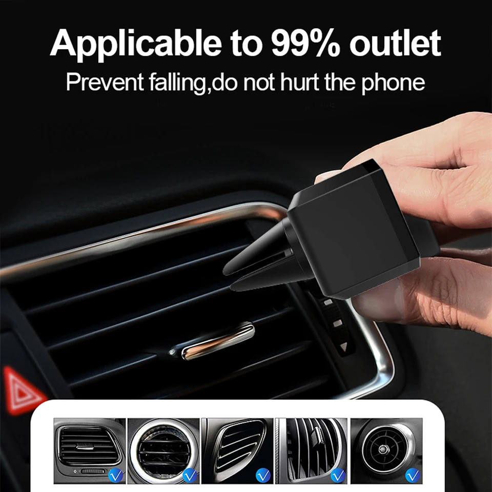 Car Phone Holder Universal Auto Mobile Phone Air Vent Clip Mount Cell Phone Stand GPS Support Bracket Car Holder For Smartphone
