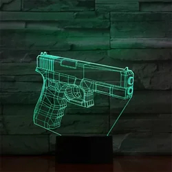 3D LED Night Light: Gaming Atmosphere Lamp for Desktop and Room Decoration - Perfect Birthday and Christmas Gift for Boys (Light Red)