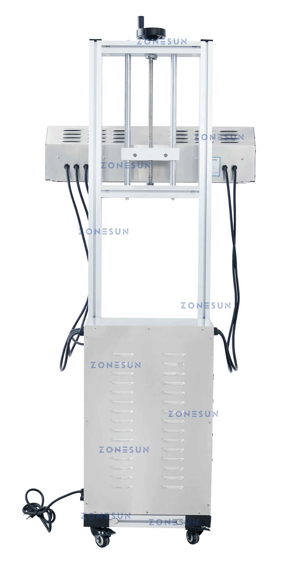 ZONESUN Automatic Sealing Machines Continuous Plastic Bottle Cap Aluminum Foil Lid 260bottles/min Business Production Line