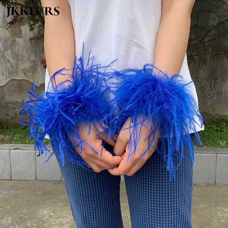 Puños Con Plumas Para Mujer | Pulsera De Bofetada Con Plumas Naturales | Accesorio Para Fiestas Y Disfraces