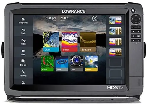 Live Fish Finder com Imaging, 3 em 1 Transom C-MAP, Pronto para Enviar, Lowrances, HDS-12, HDS-12
