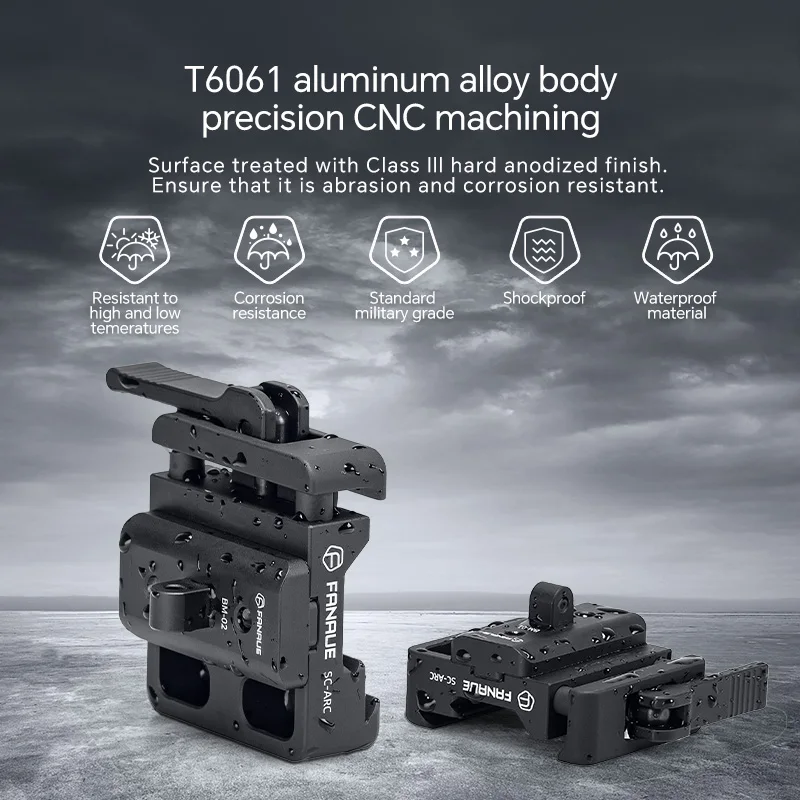 Placa De Liberación Rápida ARCA-Swiss Con Abrazadera Para Trípode/Bípode - Compatible Con Manfrotto, Aluminio T6061 - Por FANAUE