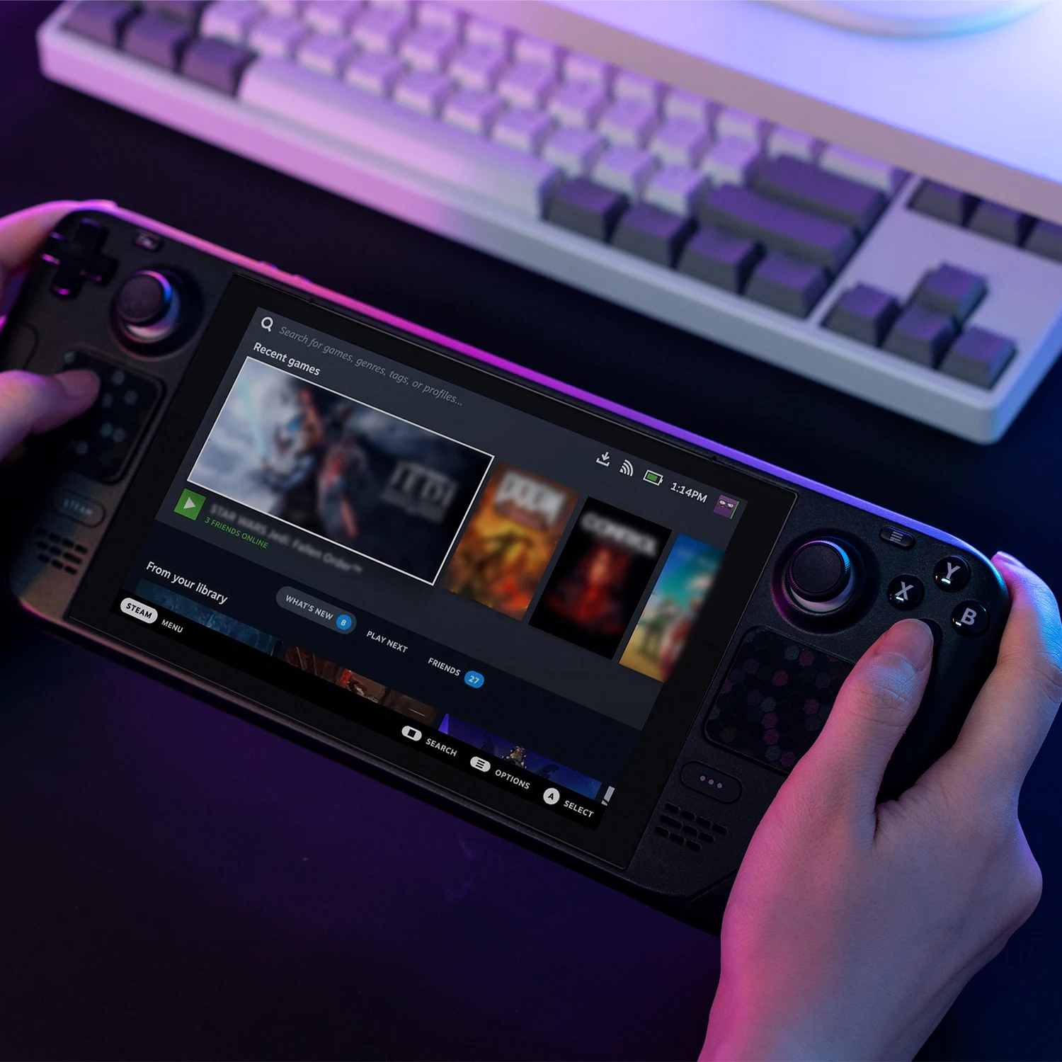 GeekShare-Anti-Slip Voltar Enhancement Botão Set para Steam