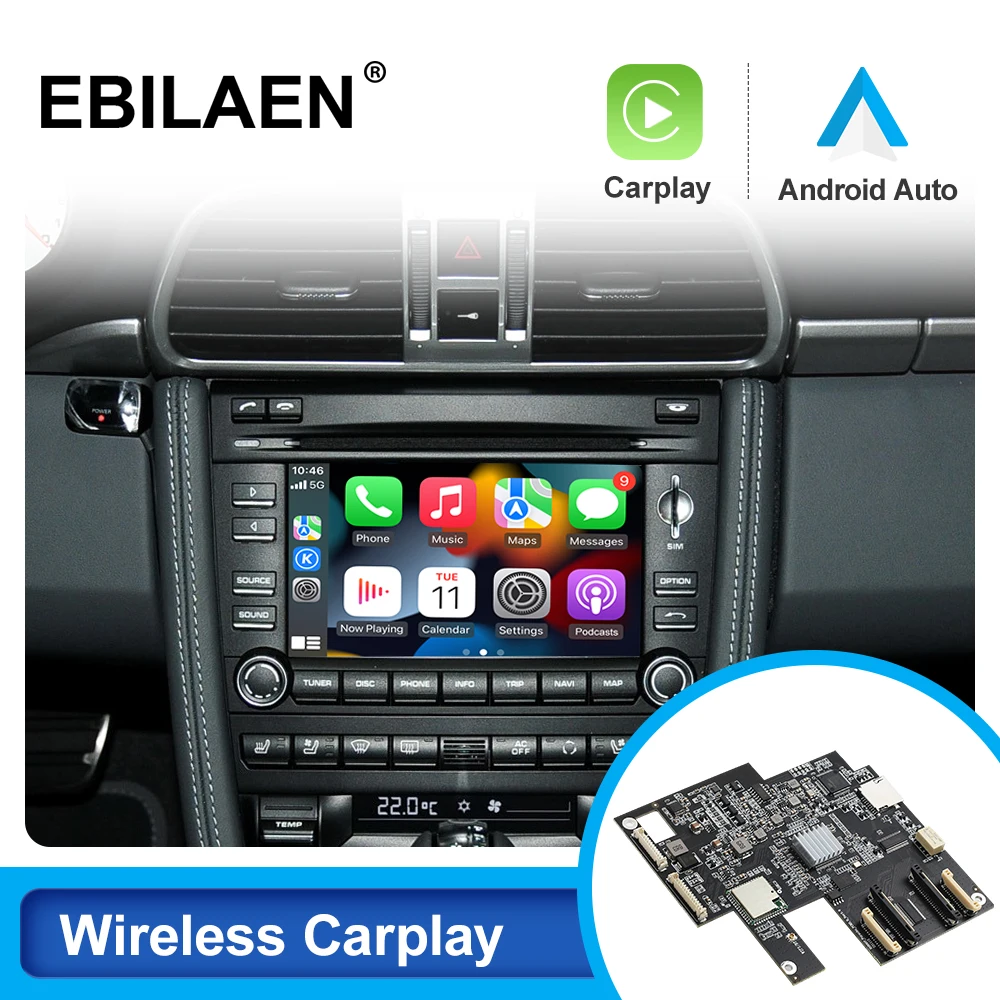 

Wireless Carplay Module Box Android Auto For Porsche Cayenne Macan Boxster 911 OEM 7 Inch PCM 3.0 Mirror-Link Multimedia