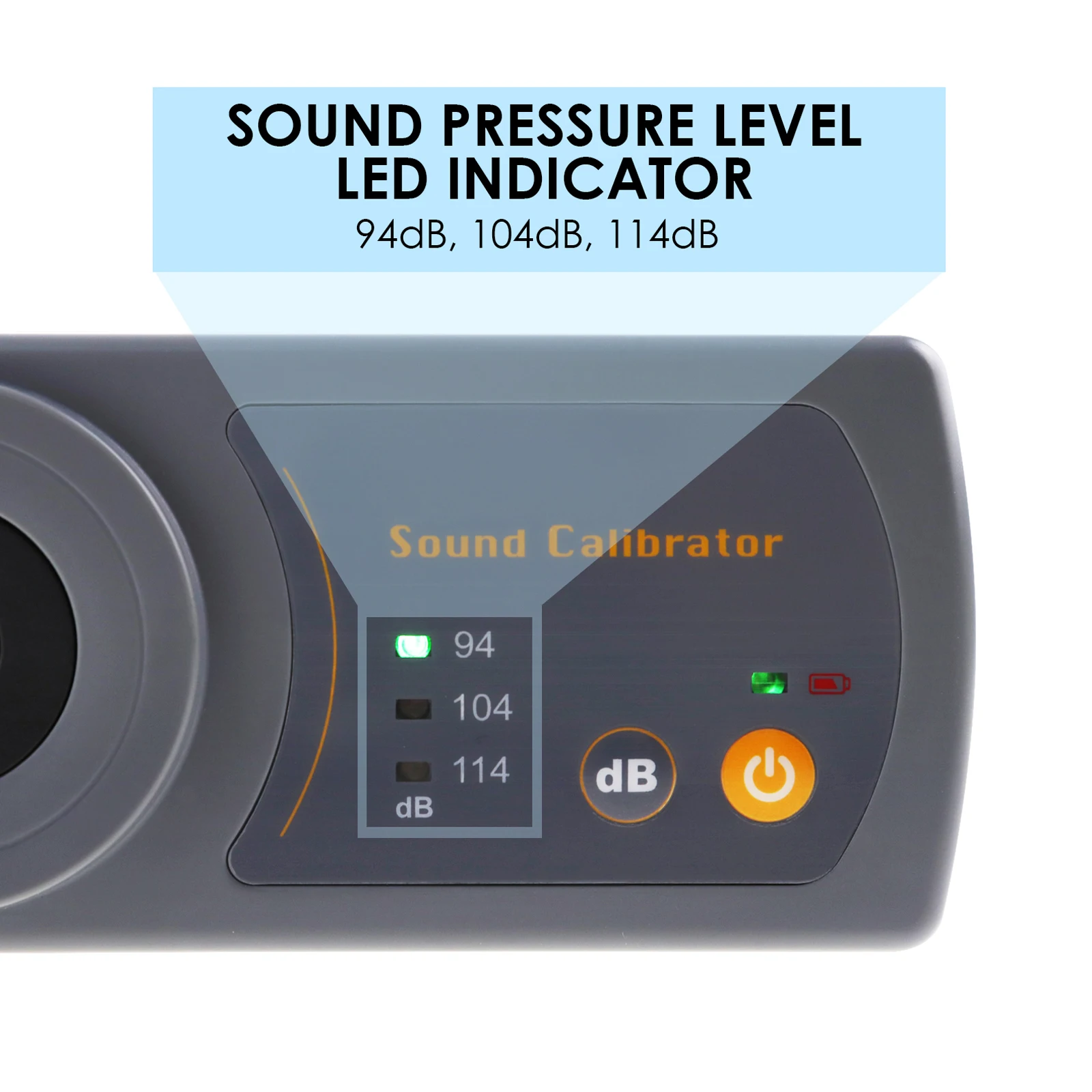 Sound Level Meter For 1/2" 13.2mm Microphone Size 114dB 94dB 104dB Noise Decibel Calibration Professional Noise Meter Calibrator 6