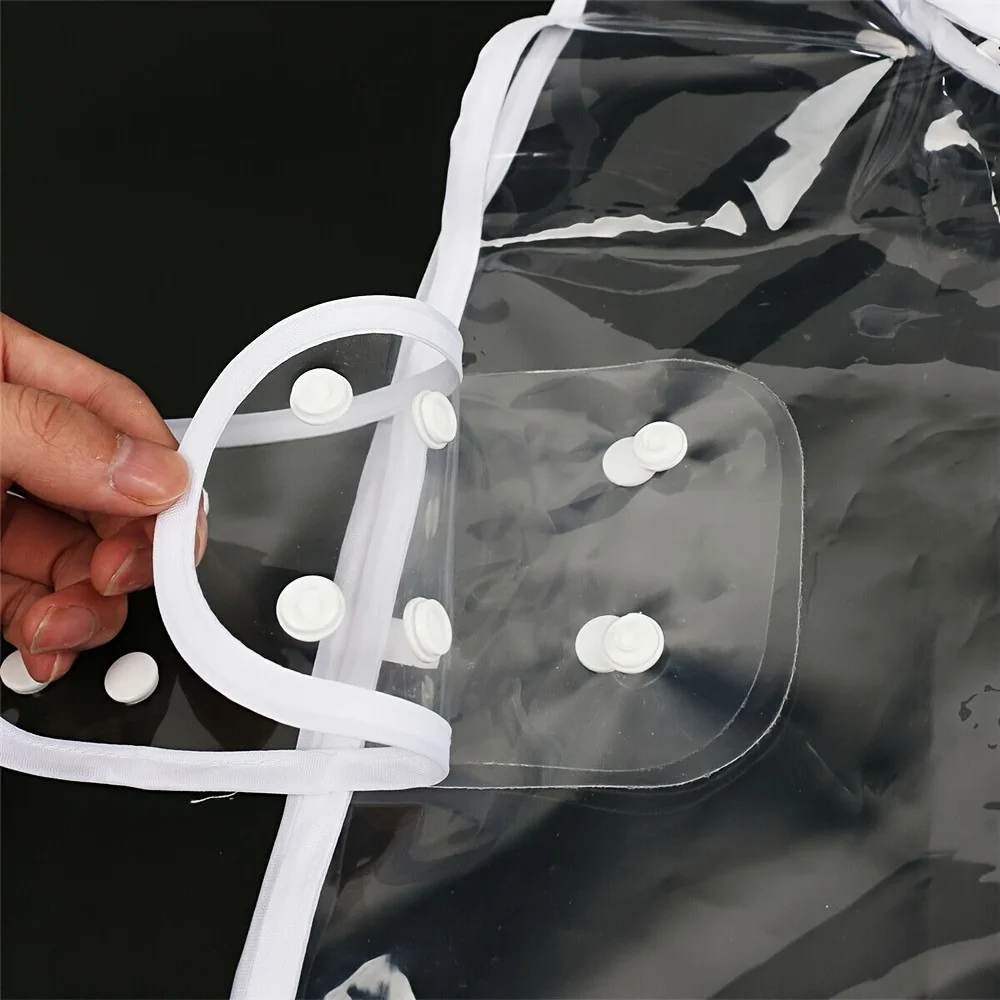 Dog Raincoat Clear PVC for Medium Dog Breeds Waterproof Pet Poncho Snap Closure Outdoor Dog Walking