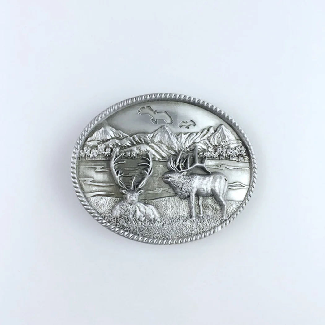 

Vintage Deer Wild Life Western Oval Belt Buckle also Stock in US Gurtelschnalle Boucle de ceinture BUCKLE-WT107AS Free Shipping