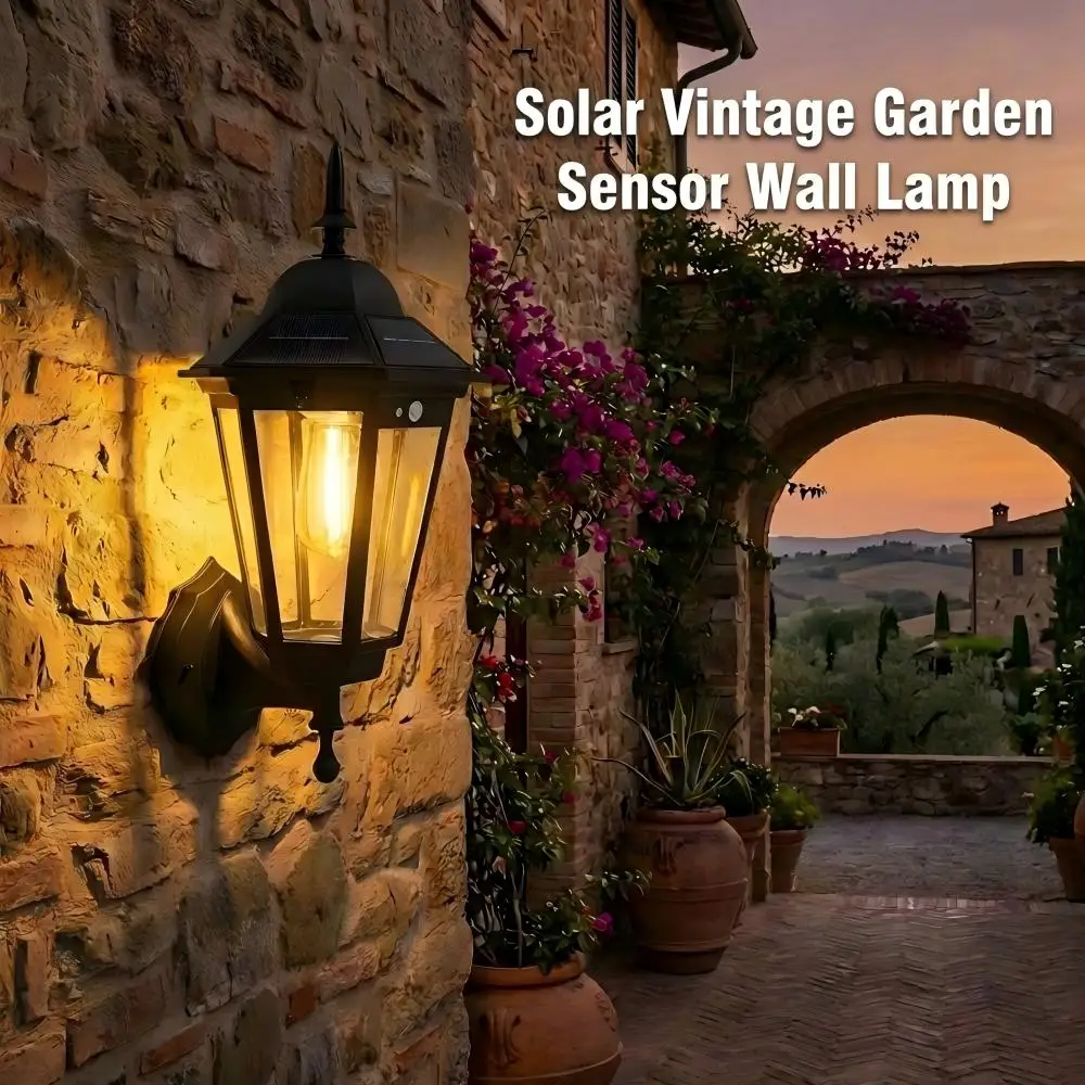 Vintage Solar Garden Wall Light