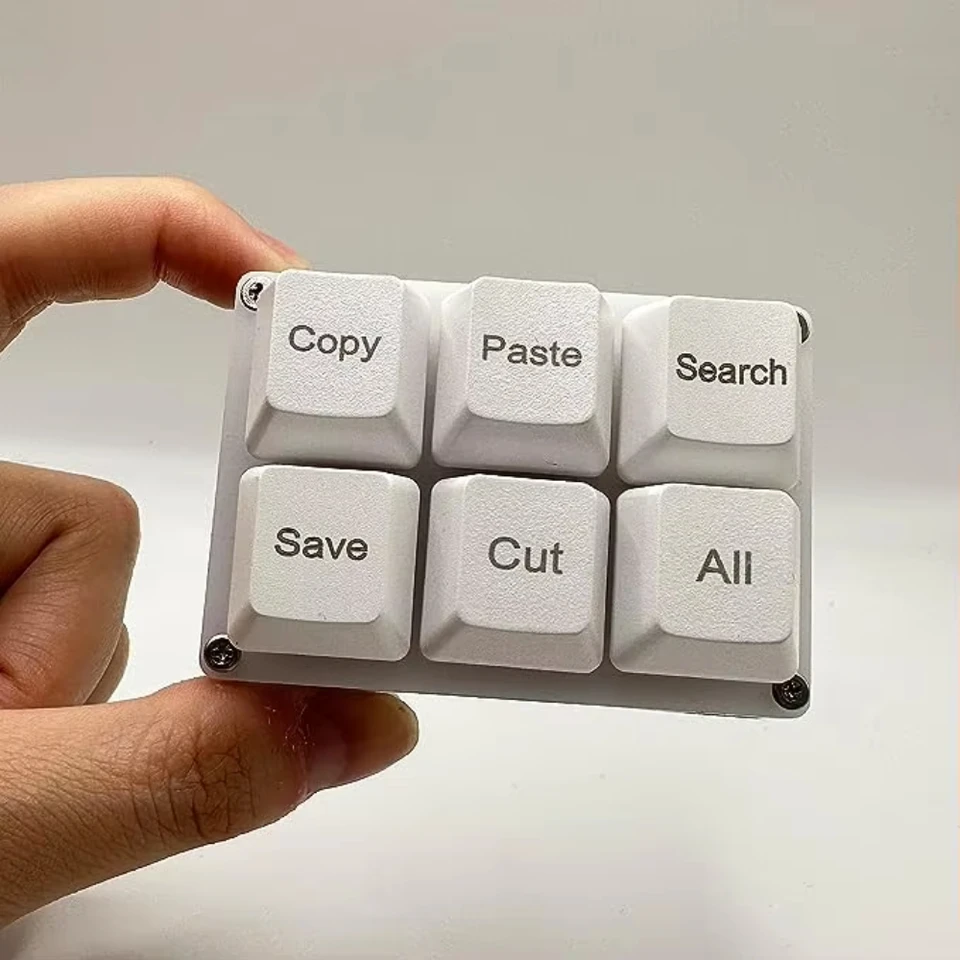 6 tasti Copy Paste Search Save Cut Keyboard One Handed OSU Keyboard tastiera Macro con scelta rapida meccanica programmabile per il gioco di lavoro  7
