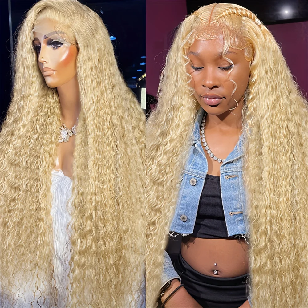 613 Hd Lace Frontal Wig 13x6 13x4 Lace Human Hair Wigs Honey Blonde Deep Wave Brazilian Hair Curly Human Hair Wigs For Women human hair wigs for women short bob lace front wig big curly white blonde lace frontal wig 13x4 13x6 virgin hair free part 150%