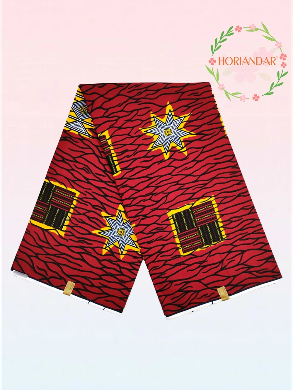 thumbnail image 1 of Tela estampada holandesa para vestidos clásicos africanos, auténtica cera garantizada, 100 % algodón, 6 yardas, 1 of 5