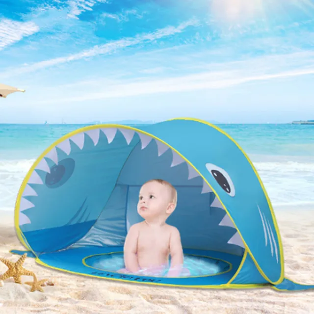 Hordozható Baby Beach Sátor Árnyék Medence Uv Protection Sun Menedék Csecsemő Kültéri Játék Nyári Gyermek Úszás Prop Ház