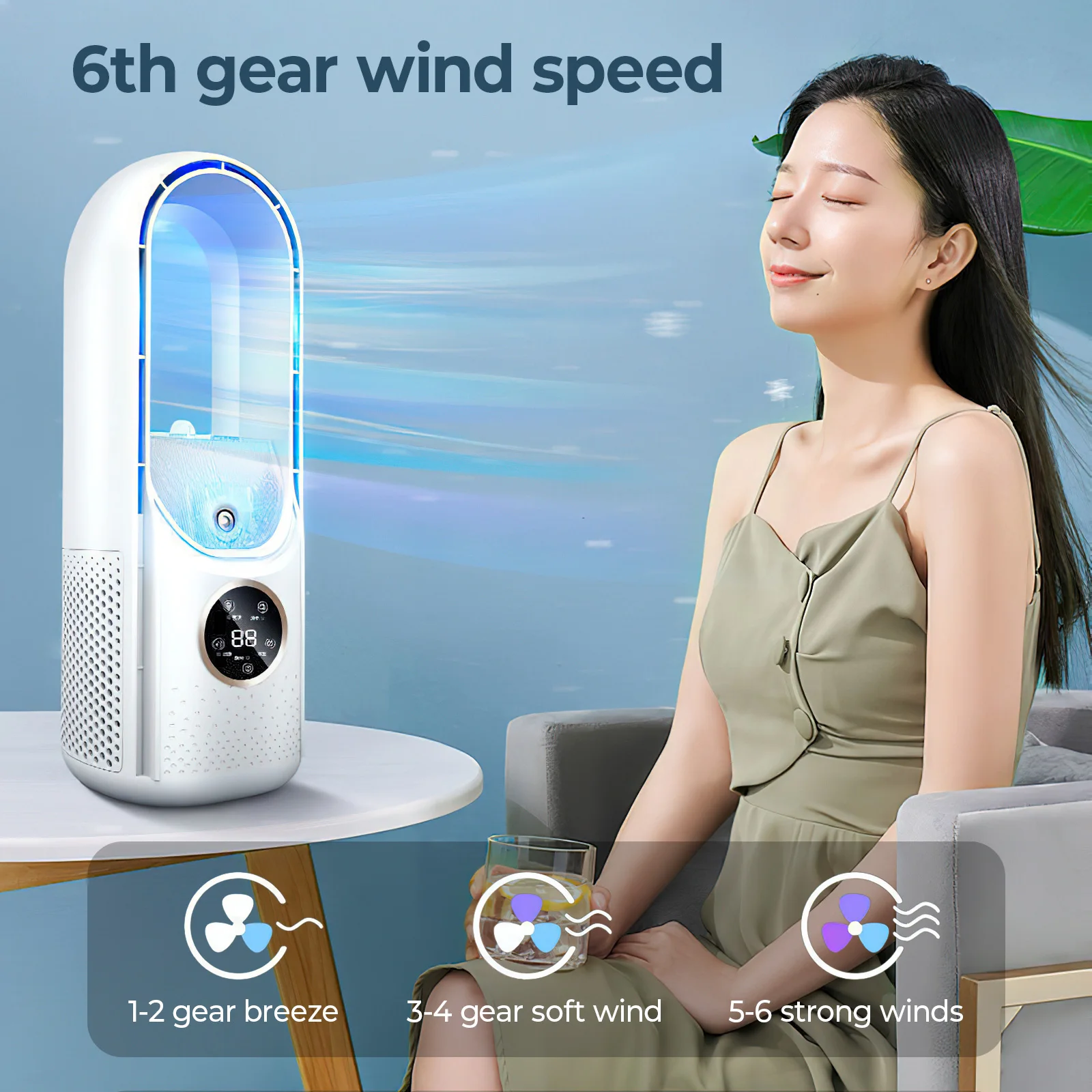 Leiser USB-Turmventilator – Tragbare Kühlung für jeden Raum