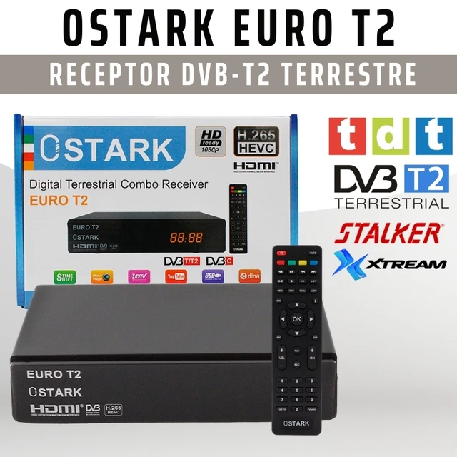 DVB T2 Ostark LCN DTT digital terrestrial receiver for two tv TDT TDT2 DVB  T2 DVB